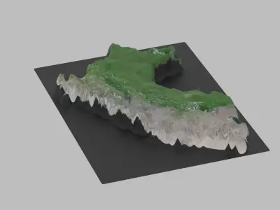 Peru Map Country Low-poly 3D model