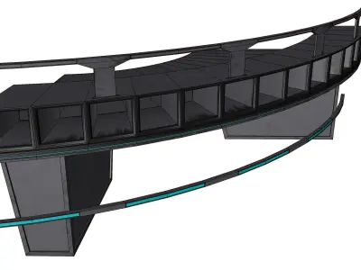 Futuristic gaming table Low-poly 3D model