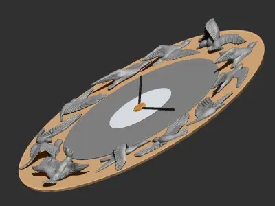  Flying Birds Clock 3D print model
