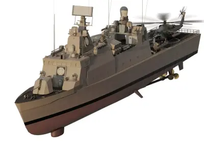 NAVY MULTIROLE CORVETTE 3D model