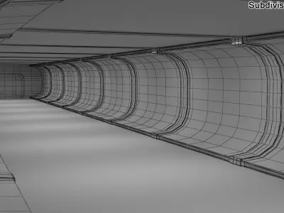 Sci-Fi Futuristic Corridor 3D model