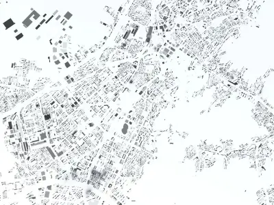 Dalian Streets and Buildings 3D model