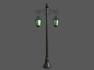 environment Street lights set Low-poly 3D model purchase