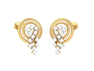 GemStone Diamond Light weight earring 44 3D print model