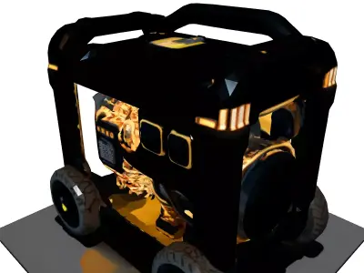 Portable Generator SciFi Design Low-poly 3D model
