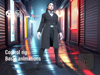 Sleek Corporate Field Agent 3D Character Low-poly 3D model