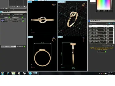 Diamond Ring For Women 3d Print Model 3D print model 37