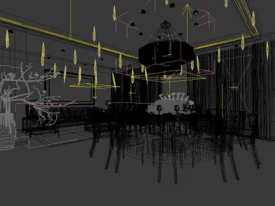 Business Restaurant - Coffee - Banquet  64 3D model