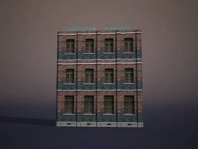 Apartment House Low-poly 3D model