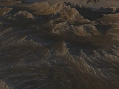 Rocky Planet Surface 3D model