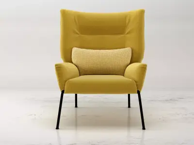 Nikos armchair with frame 3D model