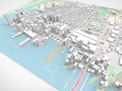 Cityscape Jersey City USA 3D model