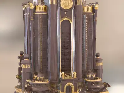 Imperial Palace Colonnade   Low-poly 3D model