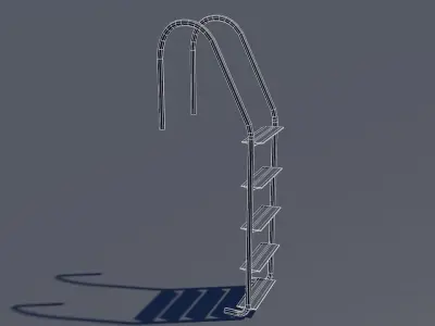 Pool Ladder Low-poly 3D model