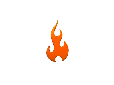 Fire Symbol v9 010 Low-poly 3D model