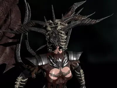 Dark Princess Low-poly 3D model