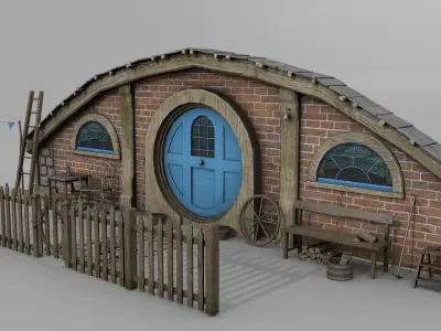 Halfling Home Collection Low-poly 3D model