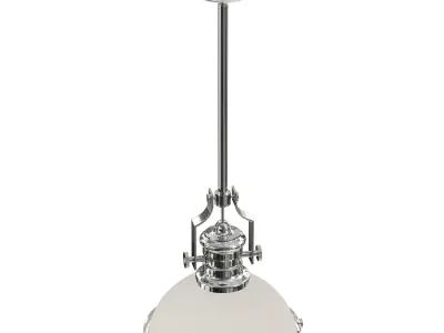 Chadwick light pendant in chrome with glass 3D model