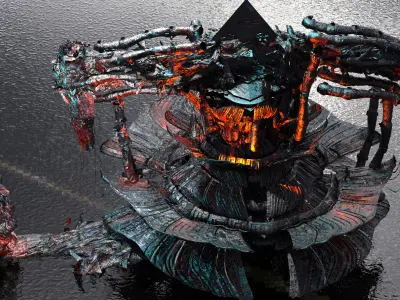 Deep ocean leviathan monster station 4 3D model