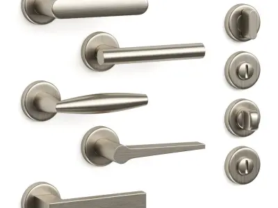 Olivari door handles set4 3D model