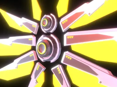 Mechanic Wing Low-poly 3D model