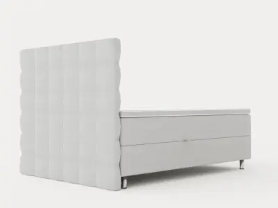 Montana Complete Bed Package 140x200 Light Gray Low-poly 3D model