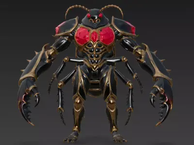 Insect Carapace Demon 3D model 3D model