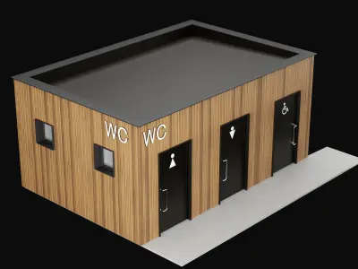 Public toilet 3D model