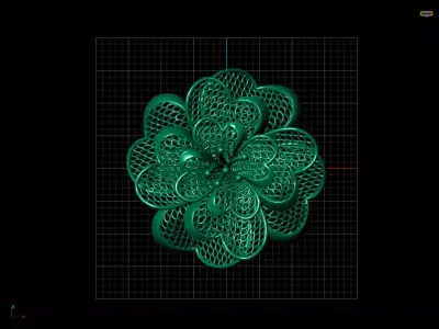 Multi Floor Flower Electro-Fusion Fashion Ring 3D print model