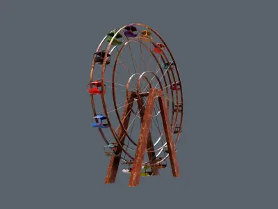 Ferris wheel Low-poly 3D model