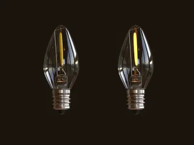 Candle Light Bulb 3D model