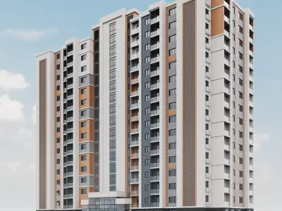 Residential Building 001 3D model