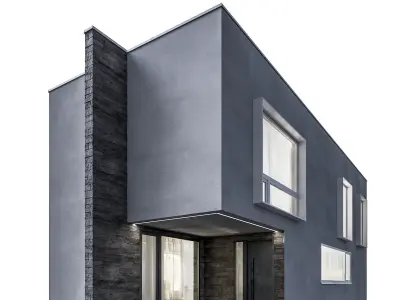 Modern house 08 - night 3D model