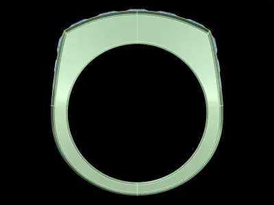 light weight  Yellow gold diamond rings-PR-452-DIA 3D print model
