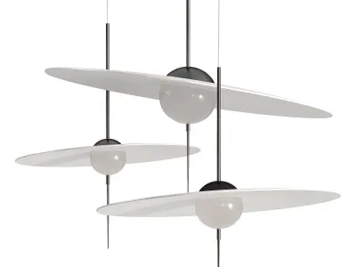 Mono Led Aluminium Pendant 3D model