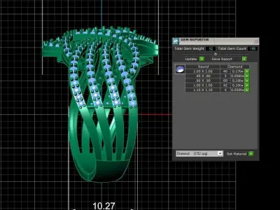Diamond Ring for Women 3D print model 29