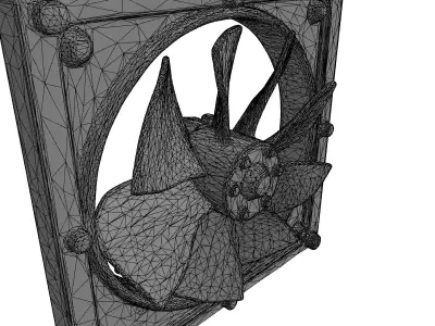 Rusty Industrial Exhaust Fan Low-poly 3D model