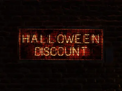 Neon Halloween Discount 3D model