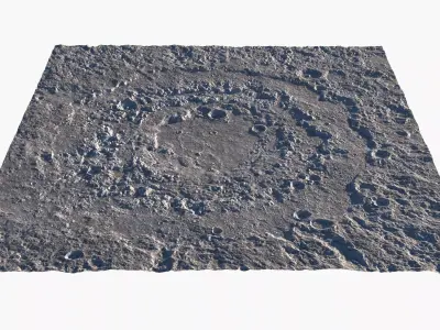 Moon crater PBR 3D model