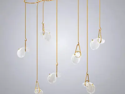 Modern Pendant Lamp Fixture 3D model