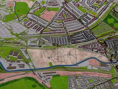 London City 3d model using July 2020 data Low-poly 3D model
