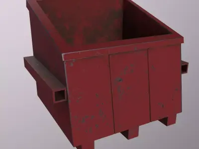 24Trash Can Game Ready Low Poly 3D Model Low-poly 3D model Low-poly 3D model