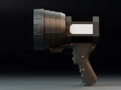 Tactical Flashlight 3D model by dimensionDazzle
