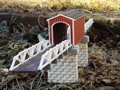 Wolf Covered Bridge 3D print model