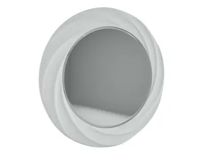 LUSTRO w okragtej biatej ramie 3D model