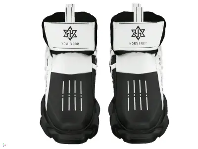 Cyberpunk sneaker 6 Techwear scifi future shoes NORVINCY 3D model