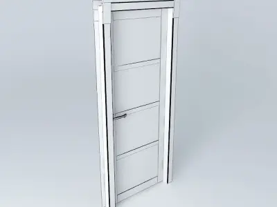 Wood door 2  3D model