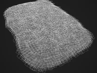 Viking Style Grey Fur  Low-poly 3D model