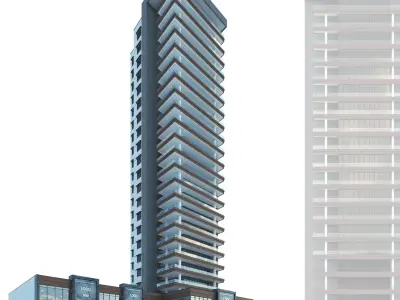 High rise office building No 3 3D model