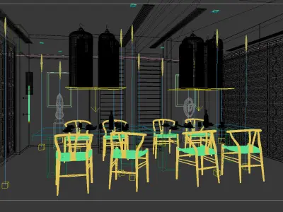 Business Restaurant - Coffee - Banquet  79 3D model
